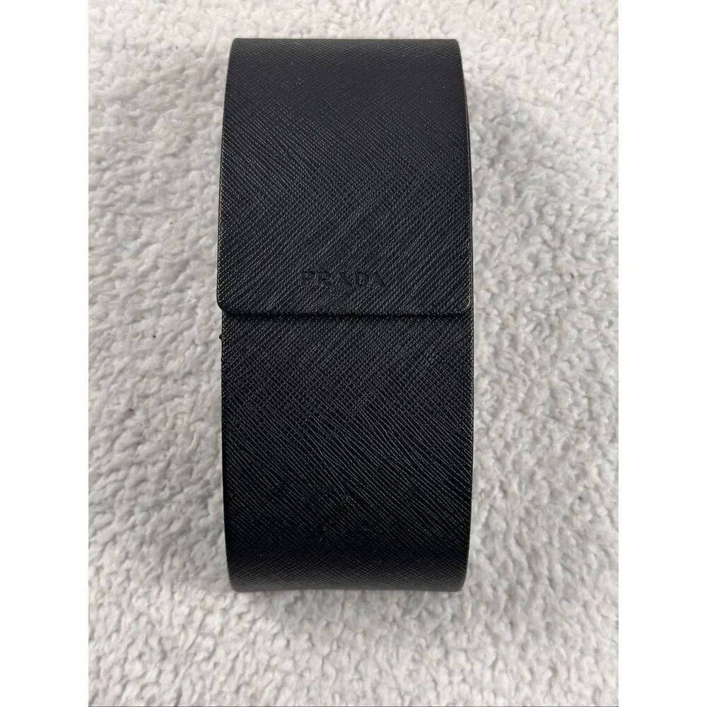 Prada Sunglasses Glasses Hard Case Magnetic Closure Black Velvet Lined
